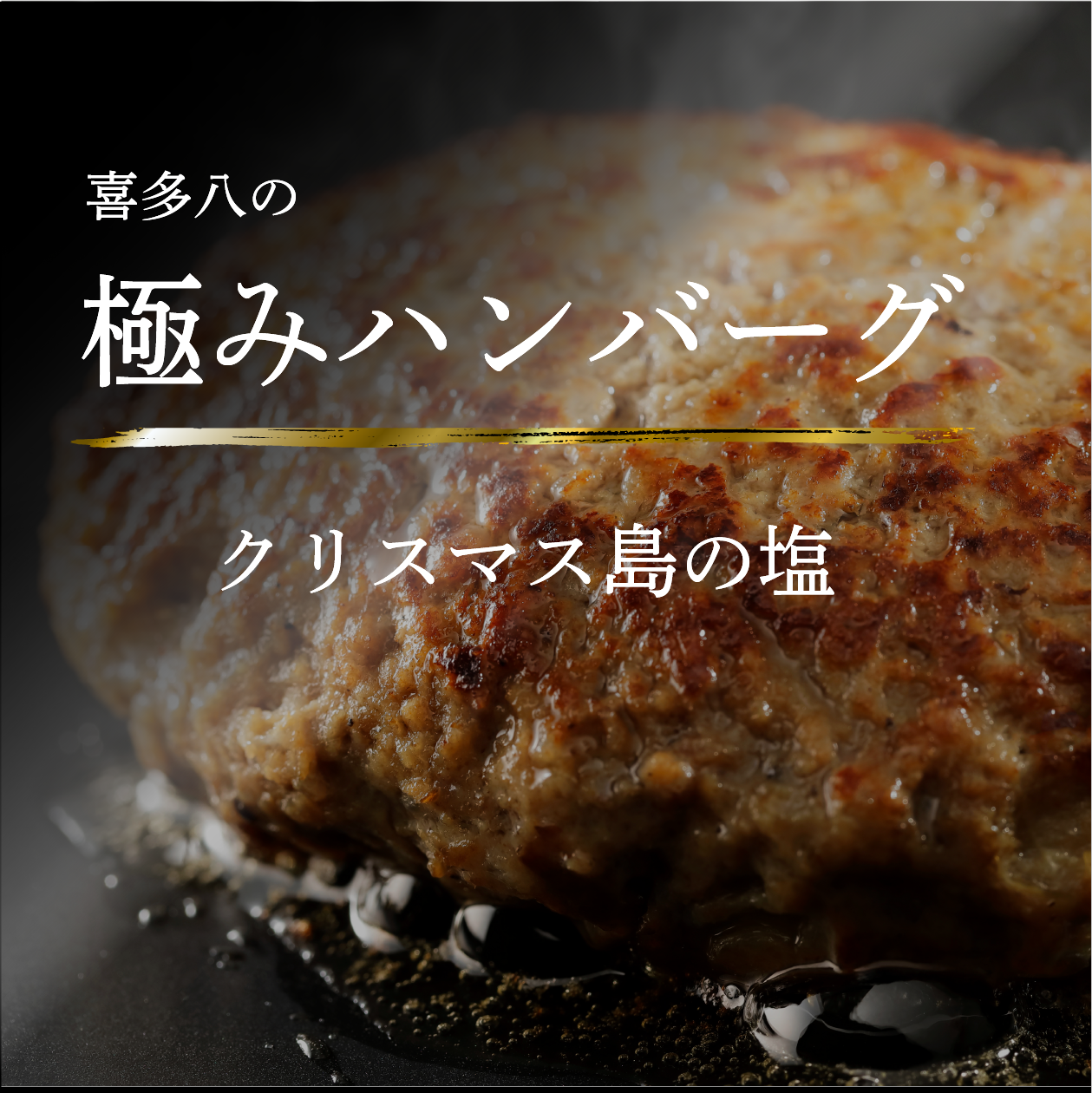 極みハンバーグ（クリスマス島の塩）